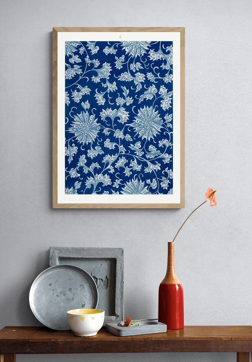 Blue flower pattern, Examples Chinese. — room view 3