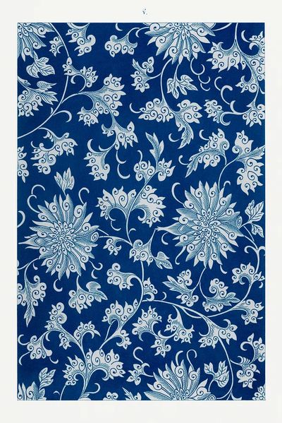 Blue flower pattern, Examples Chinese.