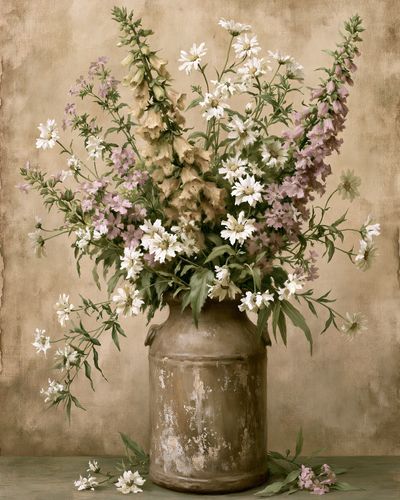 Wildflower Vase Botanical Print.
