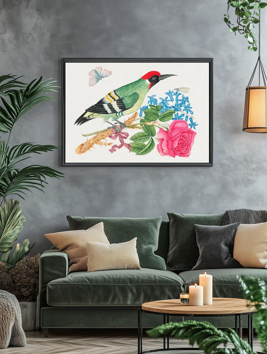 18th century illustration European green. — room view 4