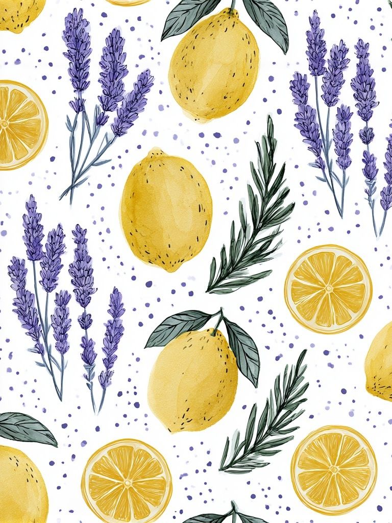 Lemon Lavender Botanical Poster. poster — botanical art