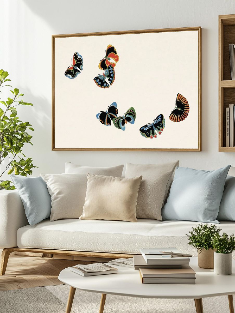 Japanese woodblock butterfly. — room view 2