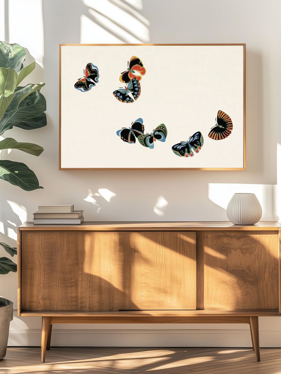 Japanese woodblock butterfly. — room view 3