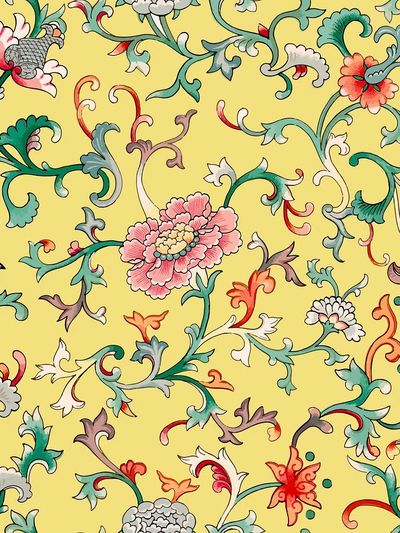 Floral Vine Pattern Vintage Print. poster print