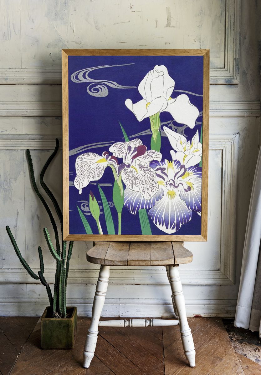 Irises (1890–1900) Kogyo Tsukioka. Original. — room view 1