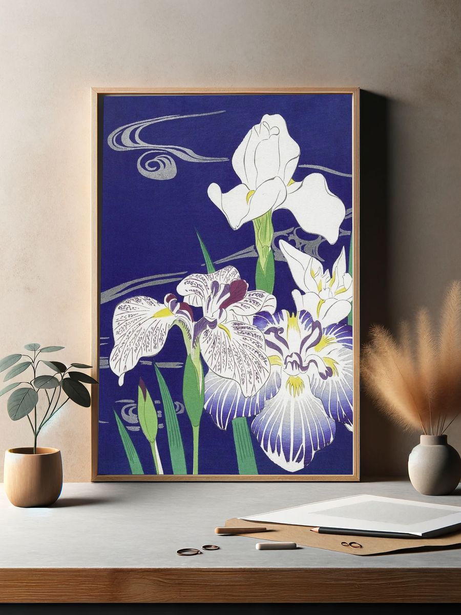 Irises (1890–1900) Kogyo Tsukioka. Original. — room view 2