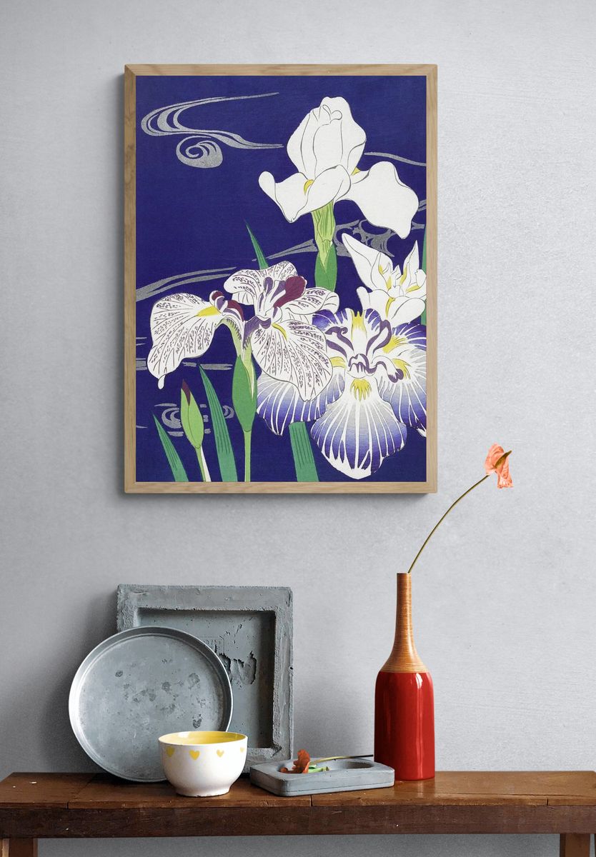 Irises (1890–1900) Kogyo Tsukioka. Original. — room view 3