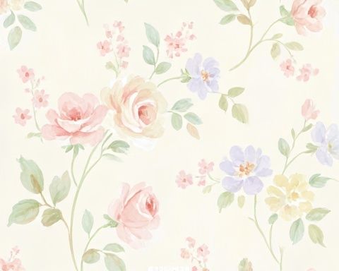 Pastel Floral Watercolor Poster. poster — botanical art