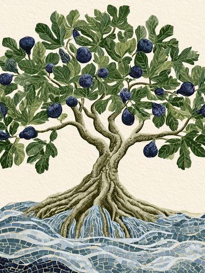 Fig Tree Mosaic Print.
