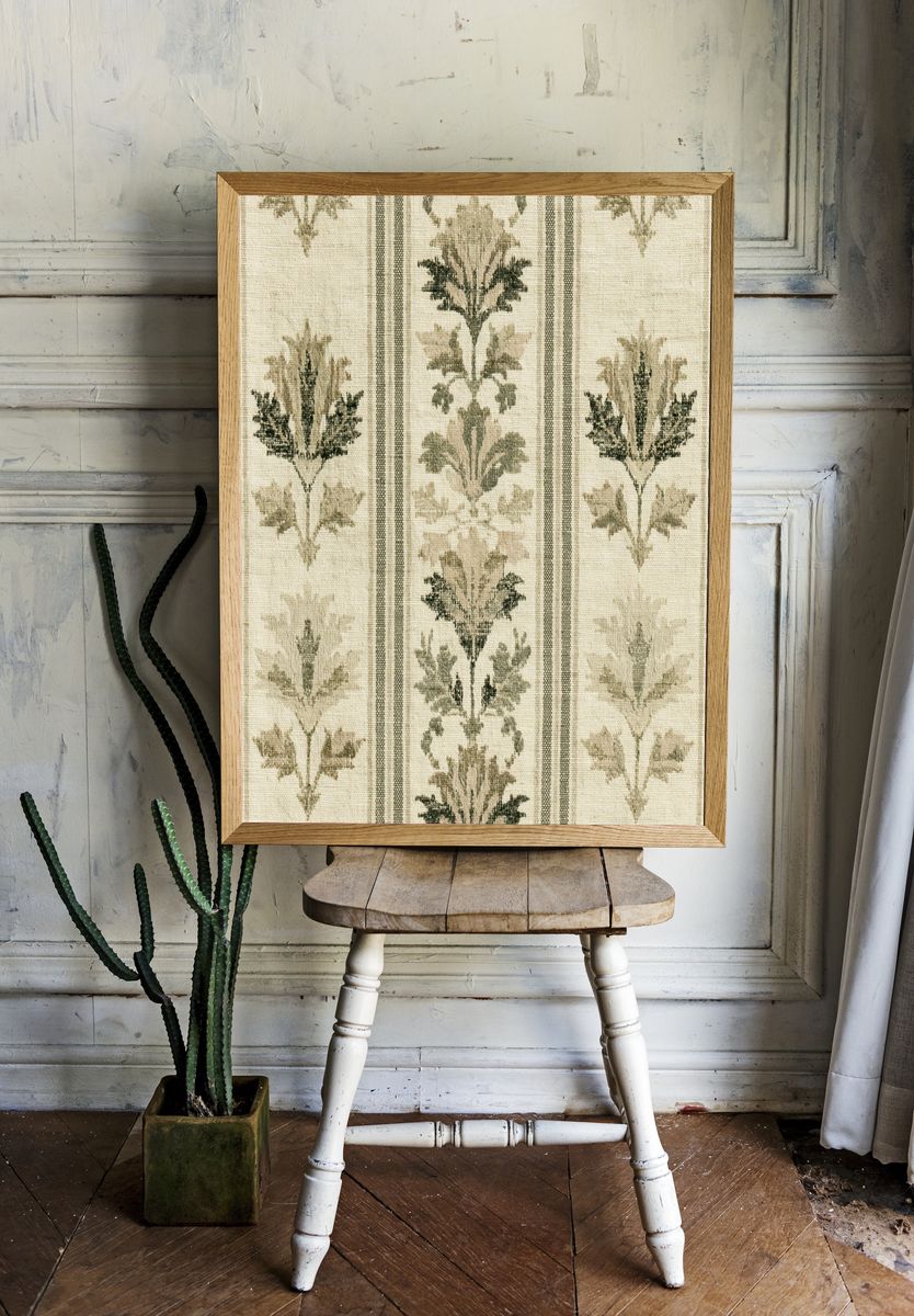 Botanical Textile Pattern Print. — room view 1