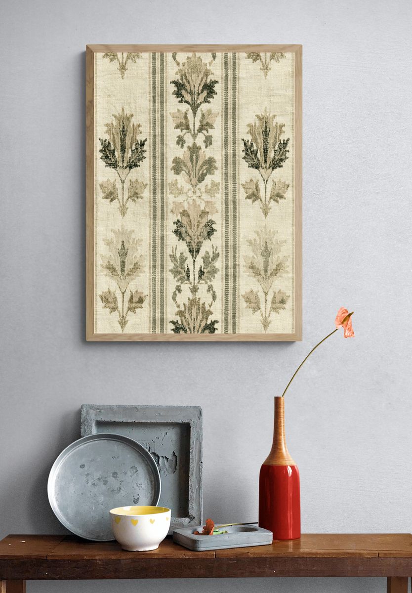 Botanical Textile Pattern Print. — room view 3