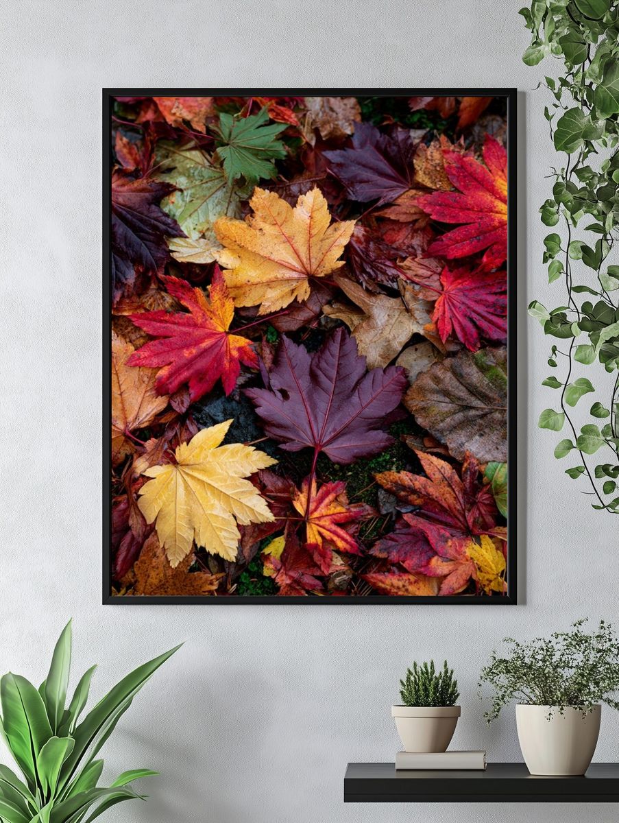 Autumn Maple Leaves Botanical Print. — room view 4