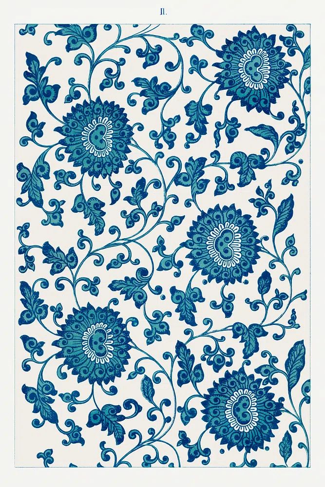 Flower pattern, Examples Chinese Ornament. poster detail