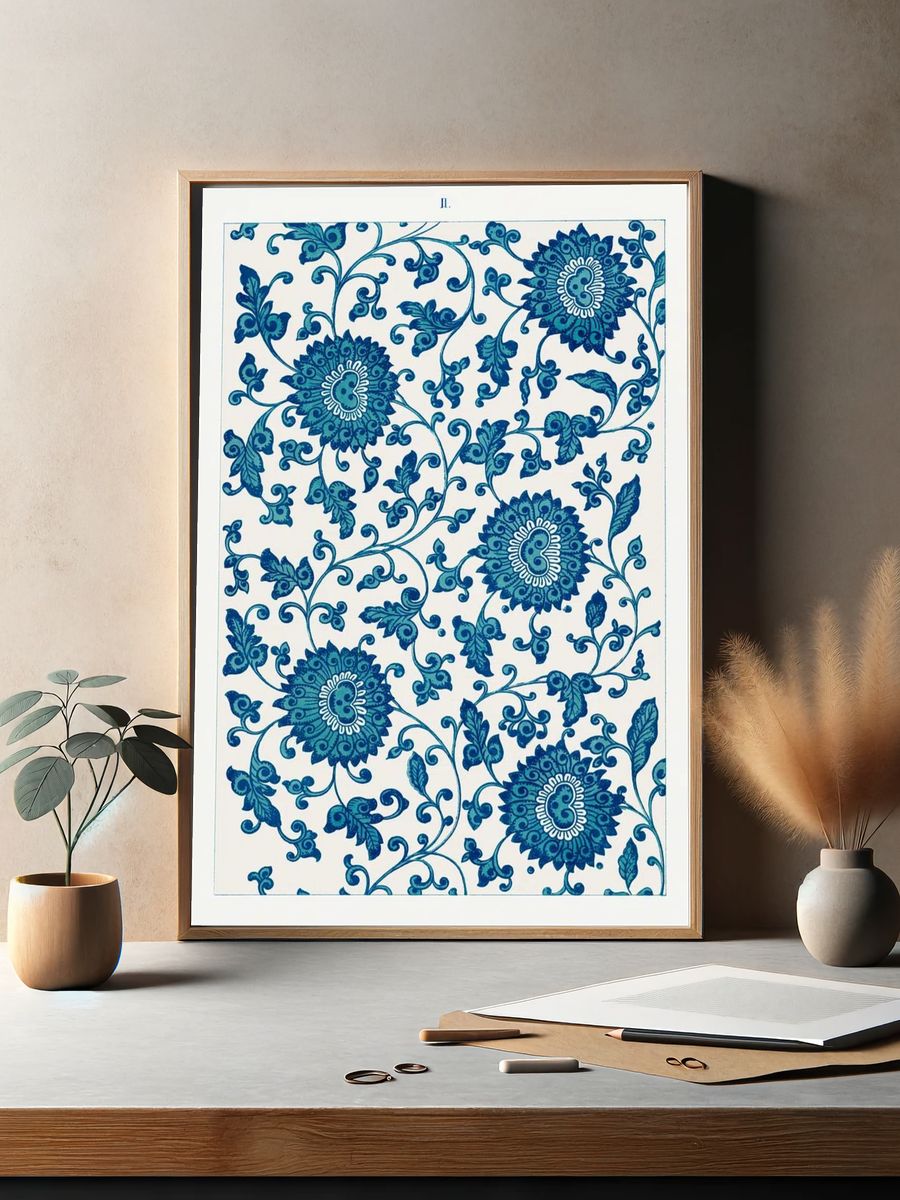 Flower pattern, Examples Chinese Ornament. — room view 2