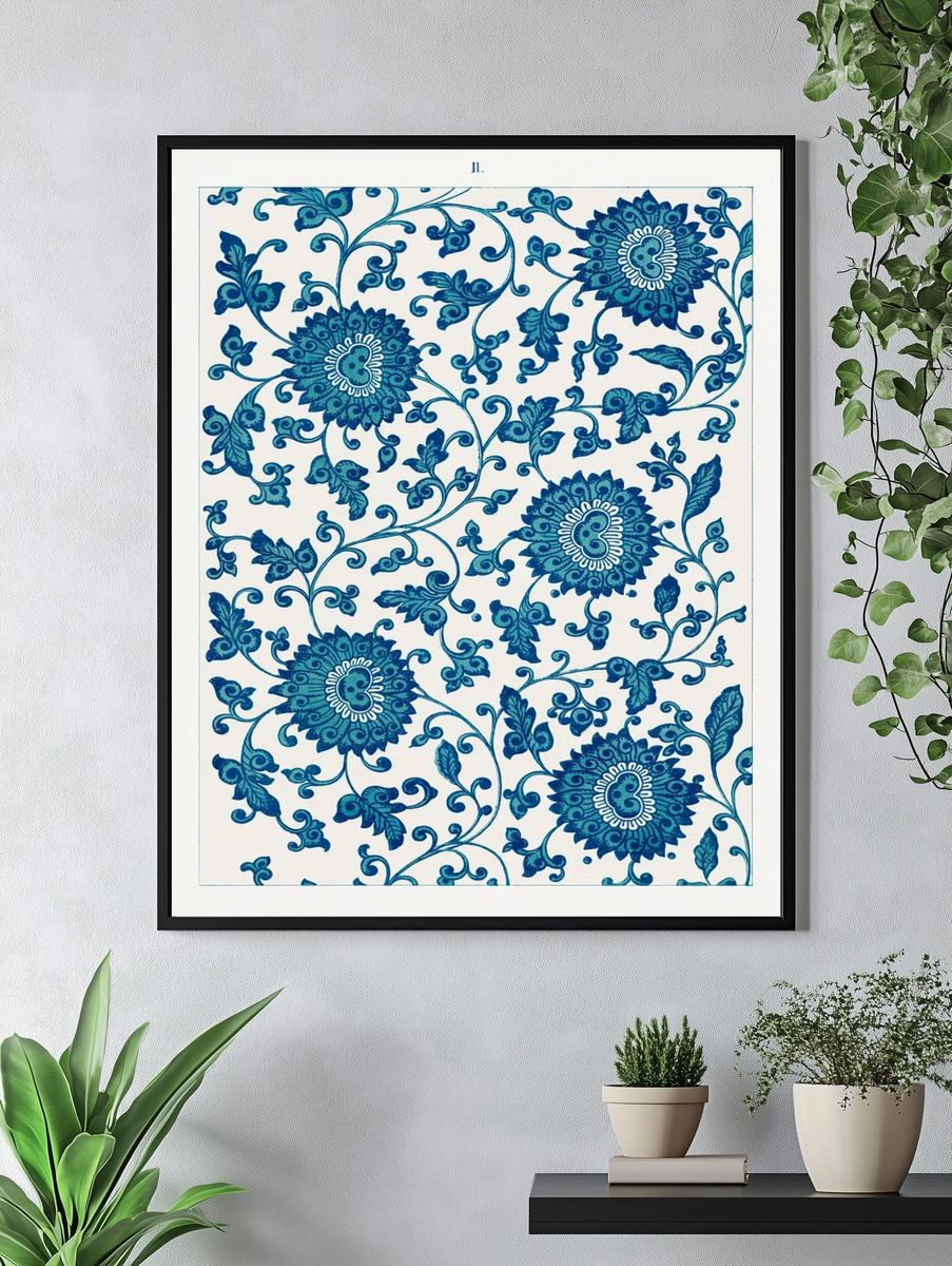 Flower pattern, Examples Chinese Ornament. — room view 4
