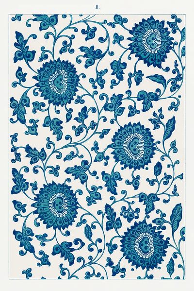 Flower pattern, Examples Chinese Ornament. poster