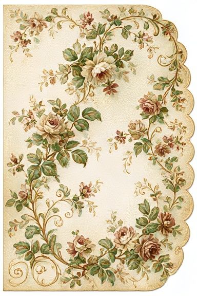 Vintage Floral Border Poster. poster detail