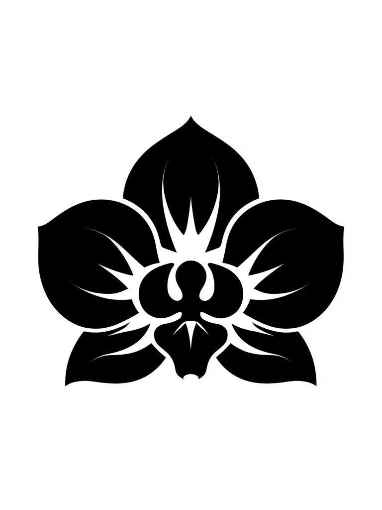 Black Orchid Minimalist Print. poster detail