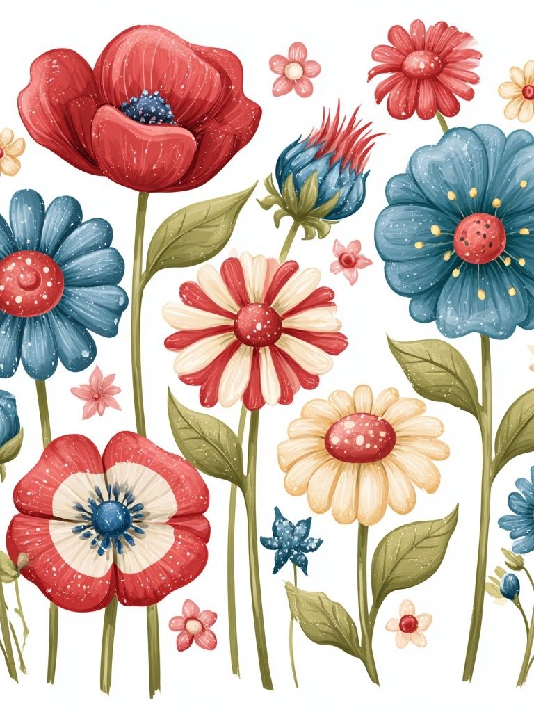 Retro Floral Bouquet Poster. poster detail