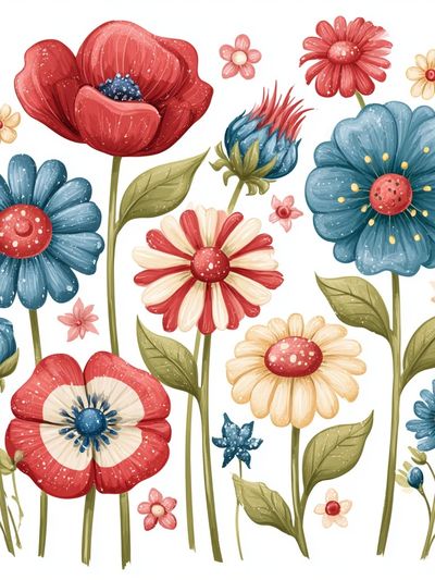 Retro Floral Bouquet Poster. poster