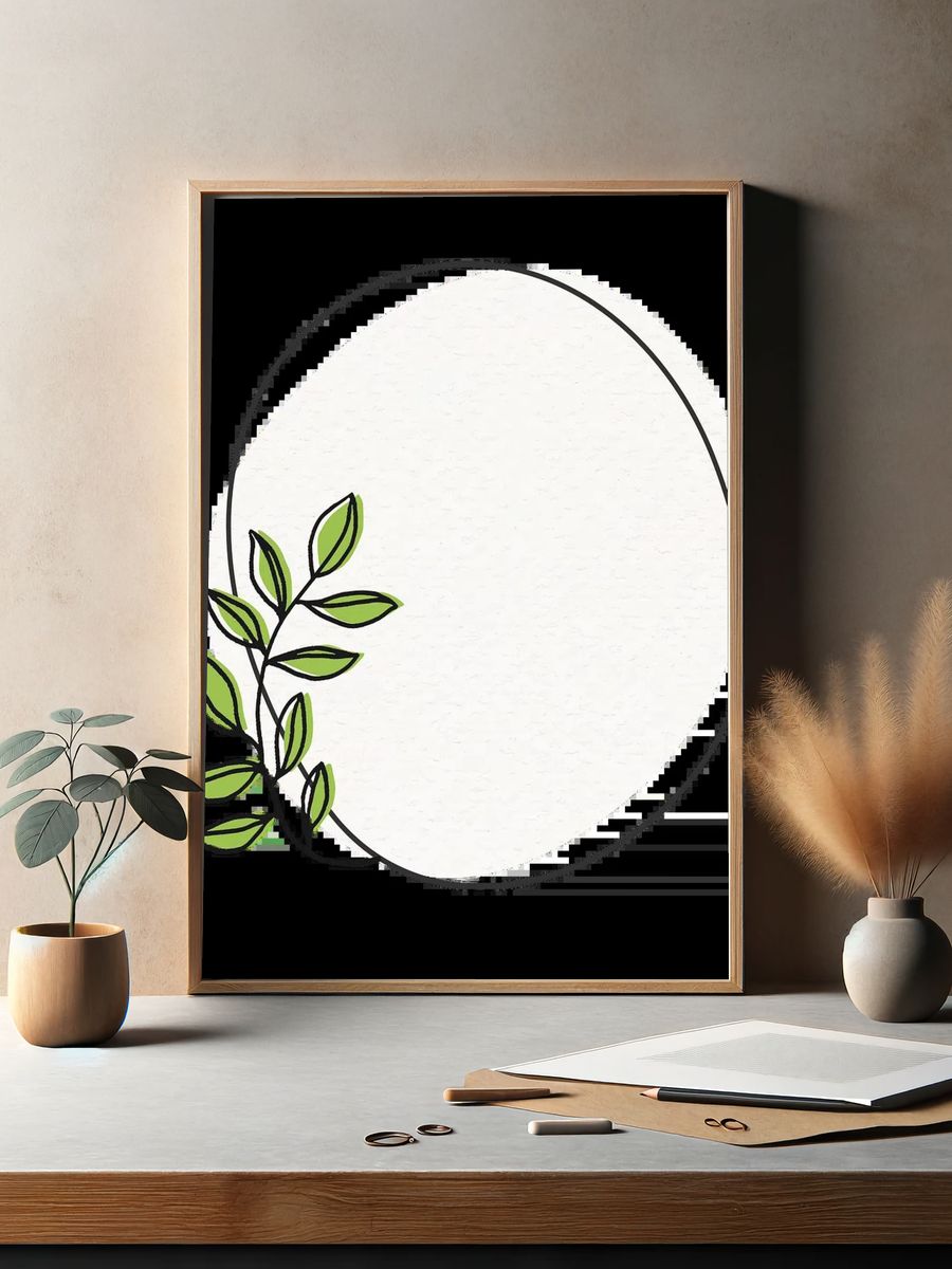 Vibrant Floral Garden Illustration Poster. — room view 2