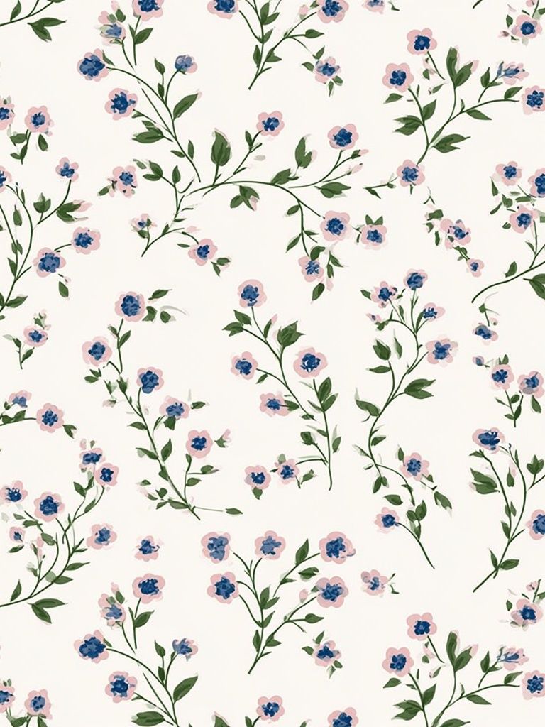 Delicate Floral Pattern Botanical Print. poster — botanical art
