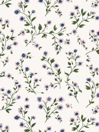 Delicate Floral Pattern Botanical Print.