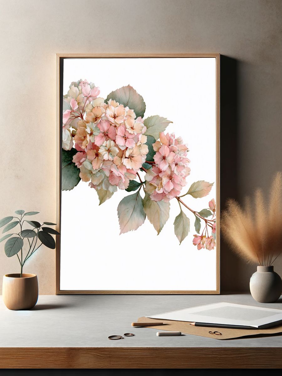 Cherry Blossom Watercolor Print. — room view 2