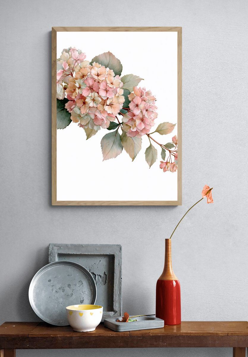 Cherry Blossom Watercolor Print. — room view 3