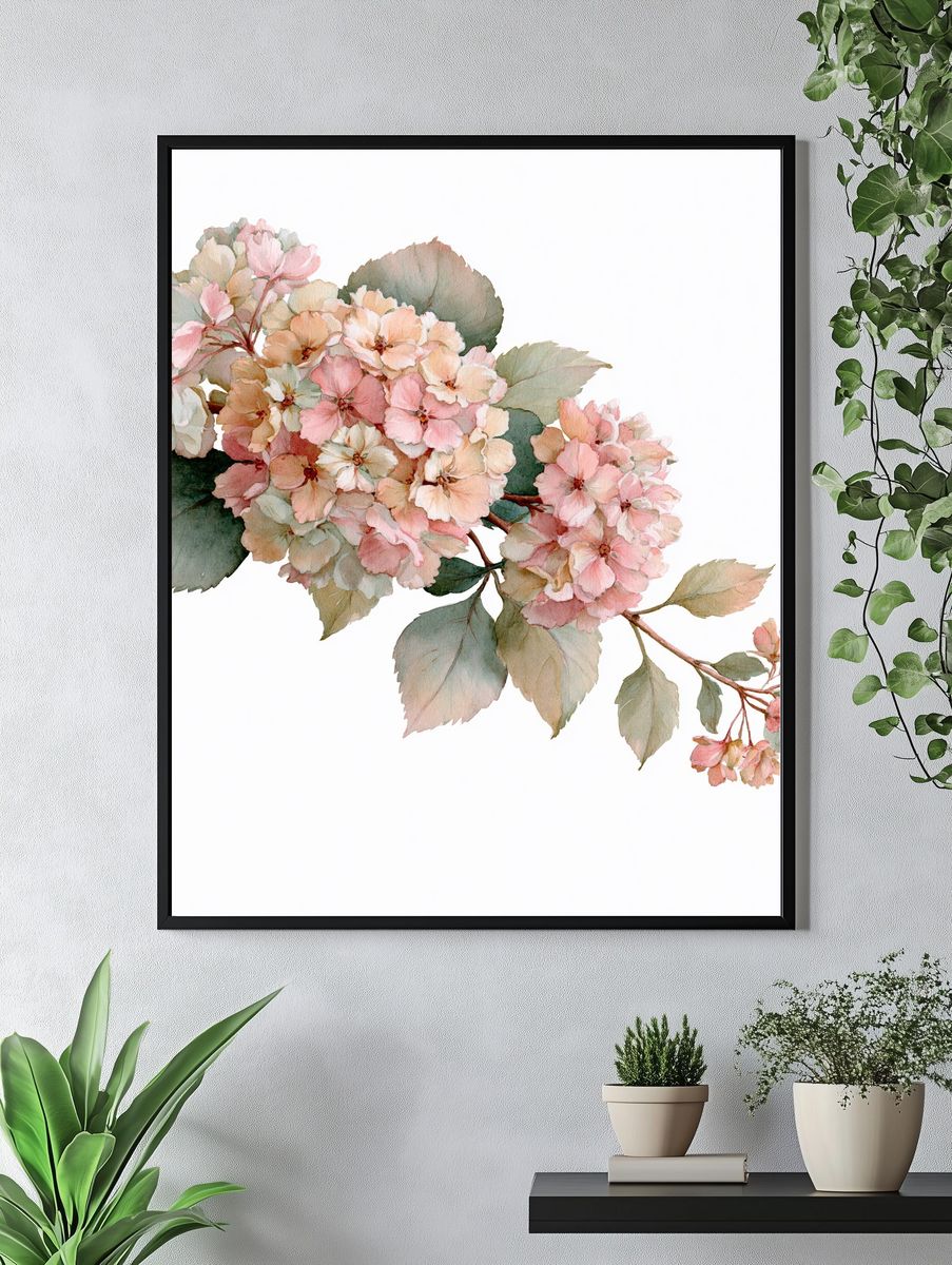Cherry Blossom Watercolor Print. — room view 4