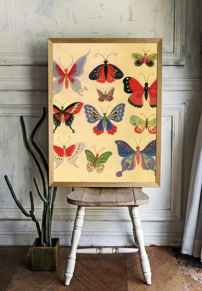 Butterfly Study Illustration Poster. room preview