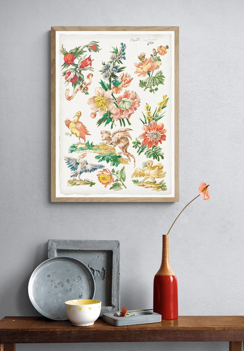 Floral Designs Birds Griffon (1784). — room view 3