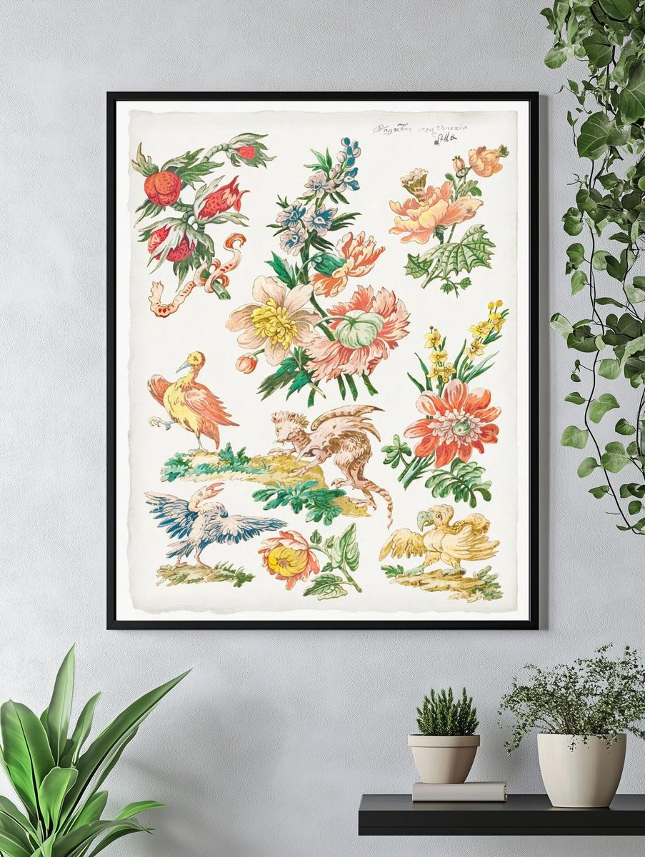 Floral Designs Birds Griffon (1784). — room view 4