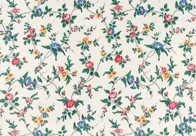 Flower textile white cotton (1800–1850). poster print