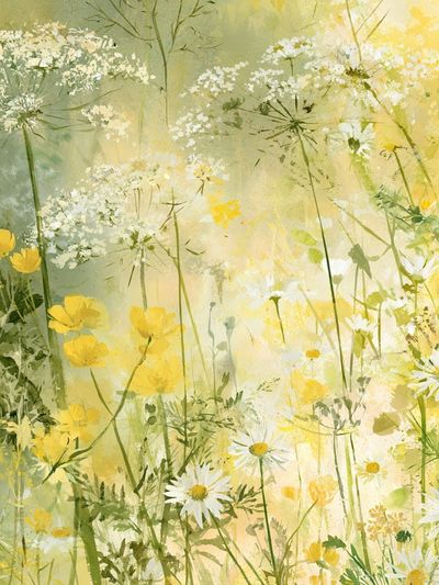 Wildflower Meadow Watercolor Print.
