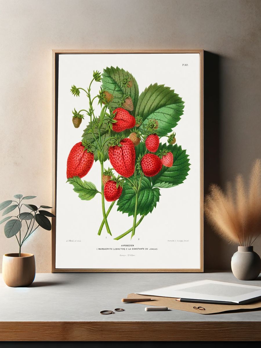 Aardbezien (strawberry) chromolithograph plates Abraham. — room view 2