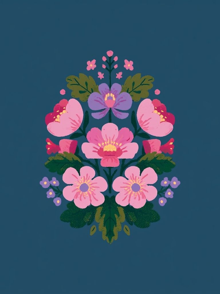 Floral Bouquet Illustration Poster. poster detail