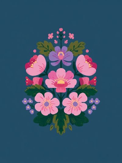 Floral Bouquet Illustration Poster. poster