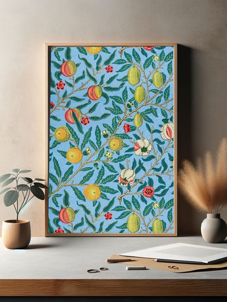 Peach Blossom Botanical Print. — room view 2