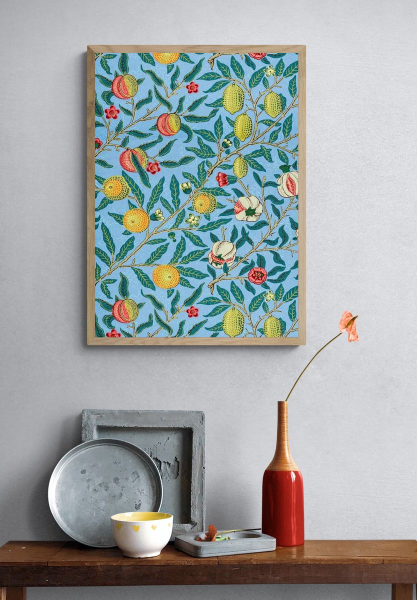 Peach Blossom Botanical Print. — room view 3