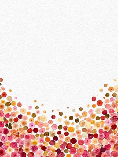 Watercolor Floral Confetti Poster.