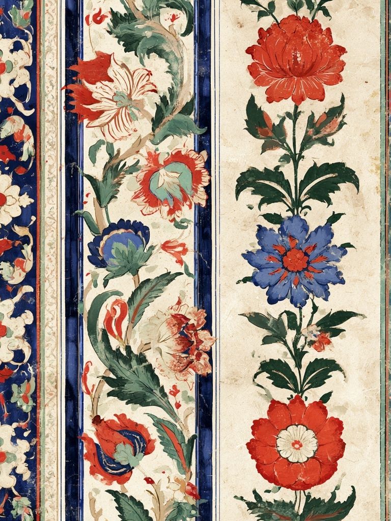 Floral Tapestry Vintage Print. poster — botanical art