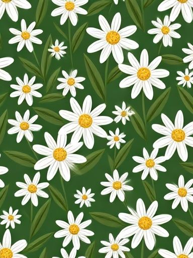 Daisy Meadow Botanical Print. poster detail
