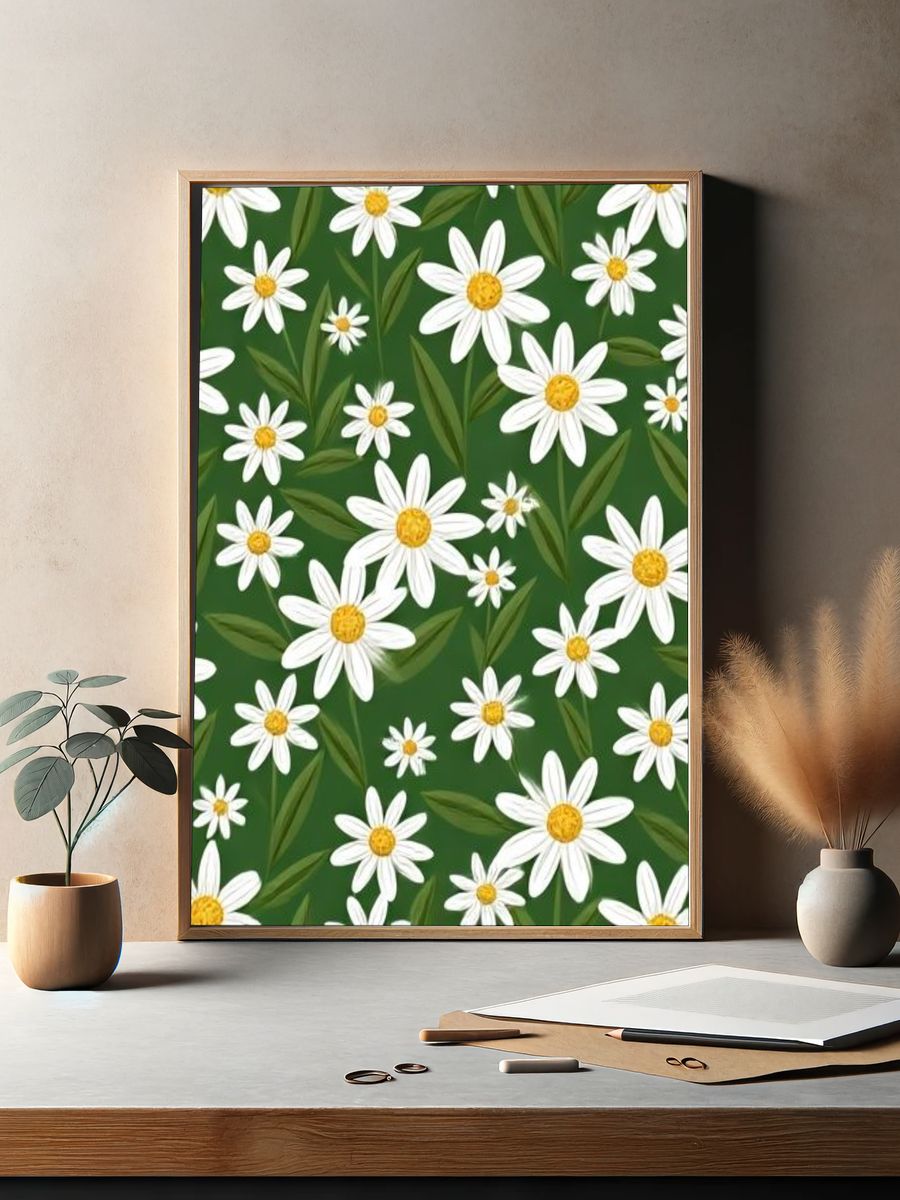 Daisy Meadow Botanical Print. — room view 2