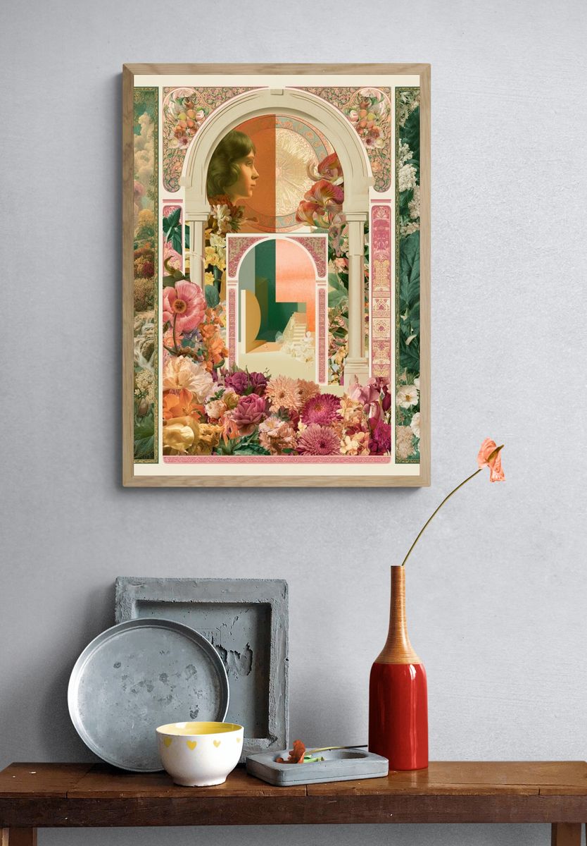 Botanical Arch Collage Print. — room view 3