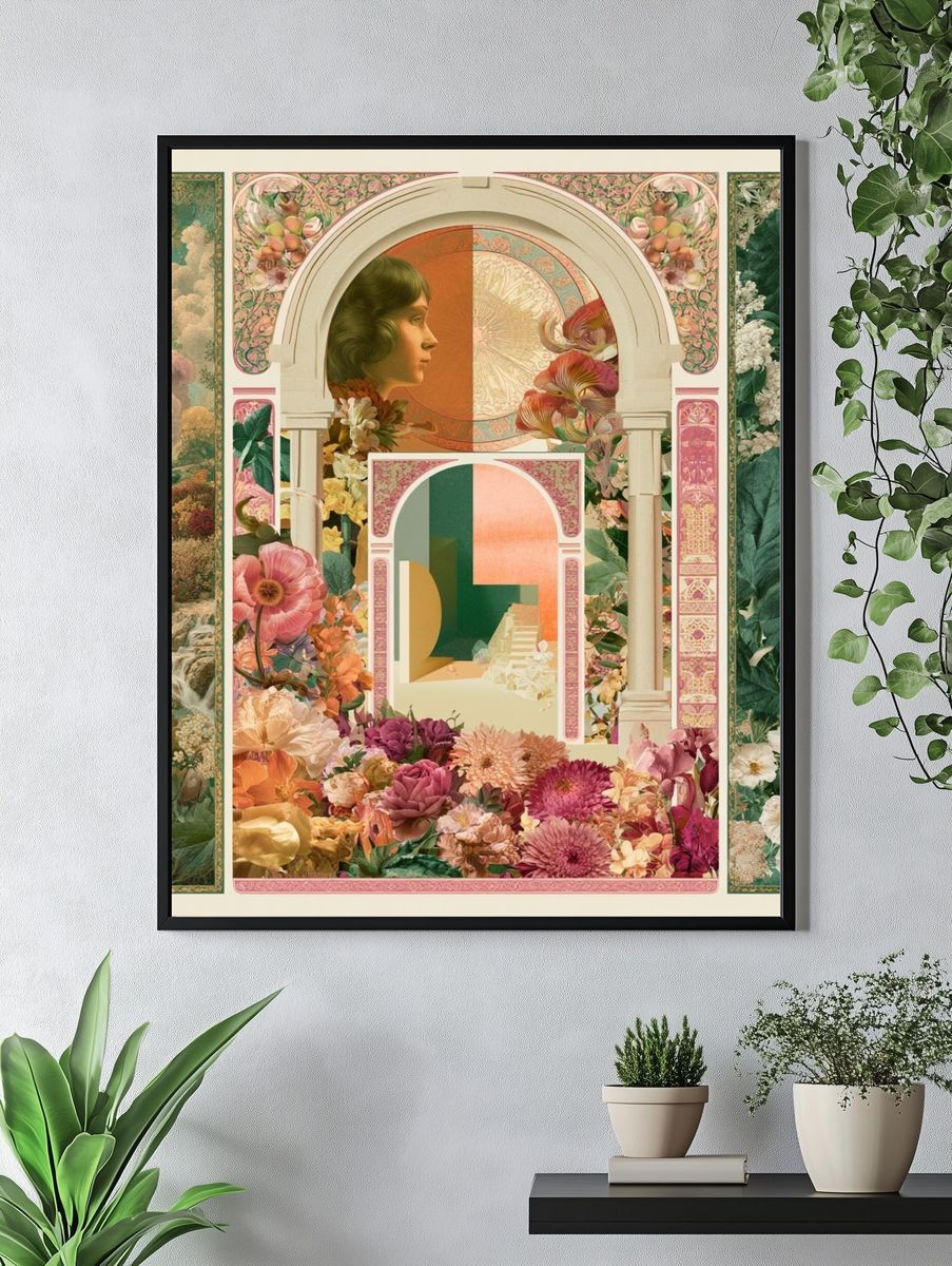 Botanical Arch Collage Print. — room view 4