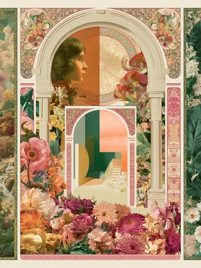 Botanical Arch Collage Print.