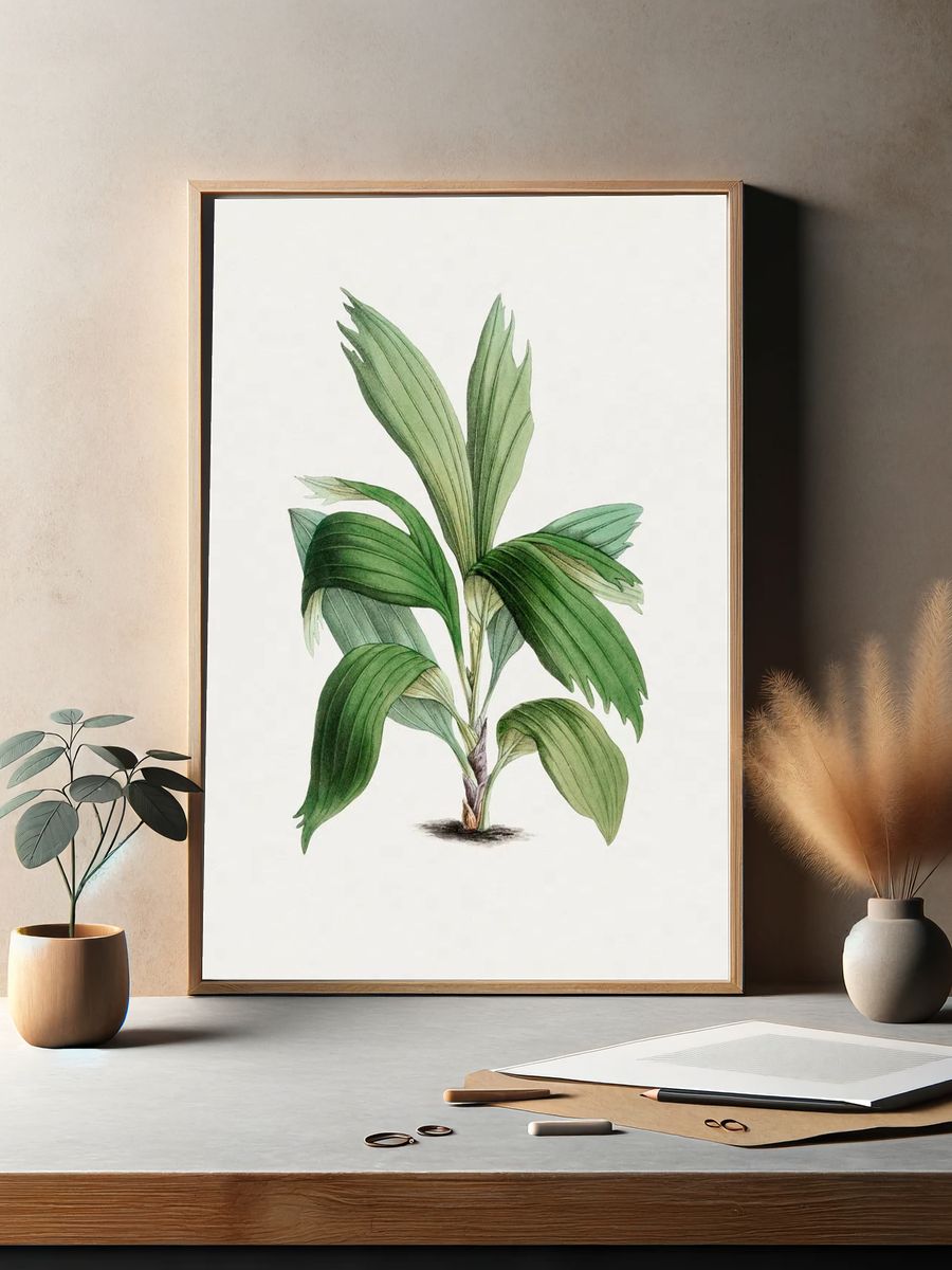 Hand drawn areca palm. Original. — room view 2