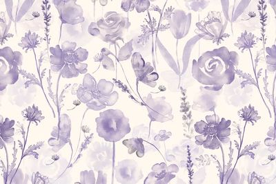 Flower computer wallpaper, floral purple. poster print