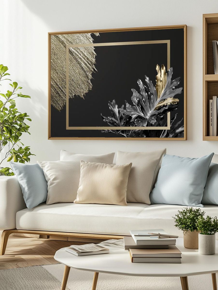 Pomegranate Botanical Print. — room view 2